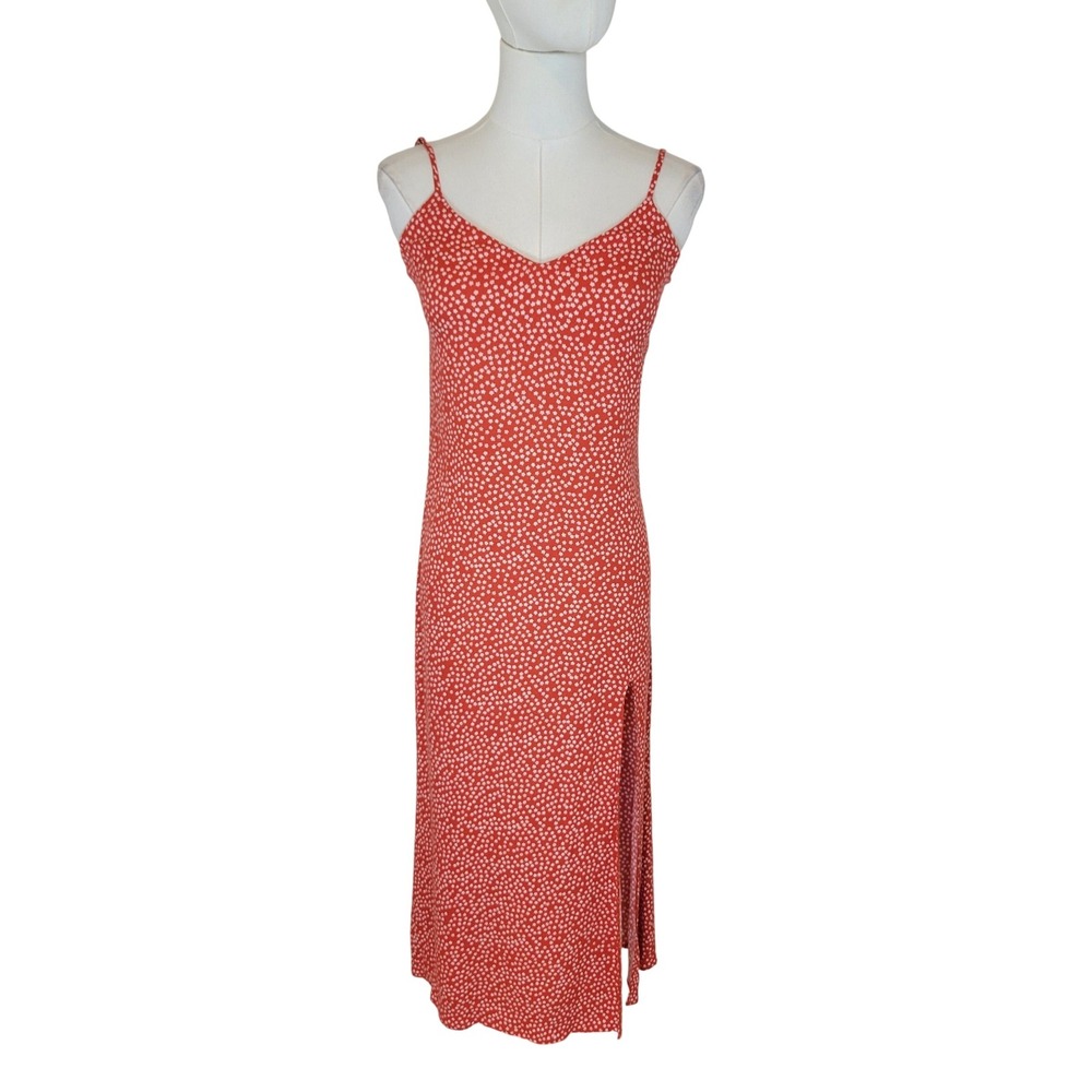 Reformation Crimini Red Floral Midi Sundress 0 NWT Vacation Slip Summer Beach - Picture 2 of 10